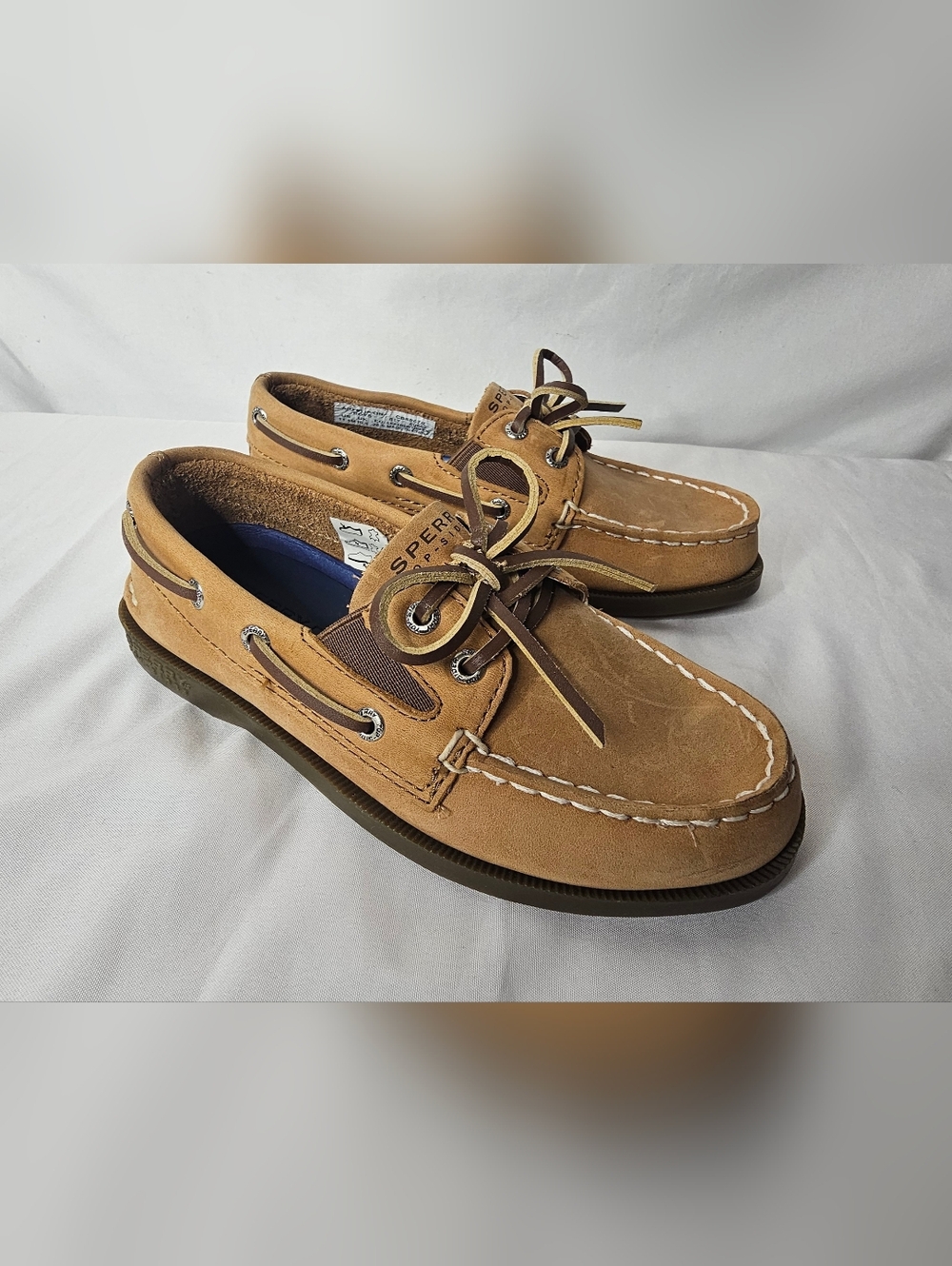 Sperry Young Boys Authentic Original Slip On Boat Shoe Sahara Size 11.5